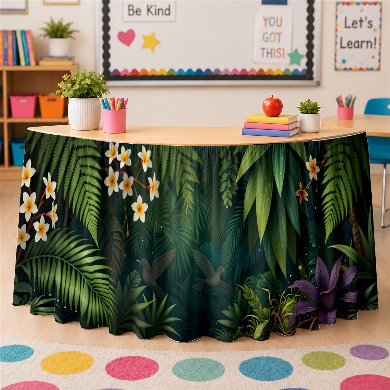 Home Office Work Table - Green exotic plant decorations for office