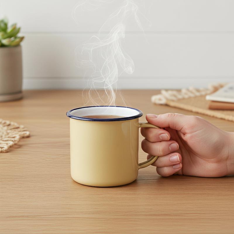 Home Office Logo - Durable Enamel Drinking Mugs Custom Logo