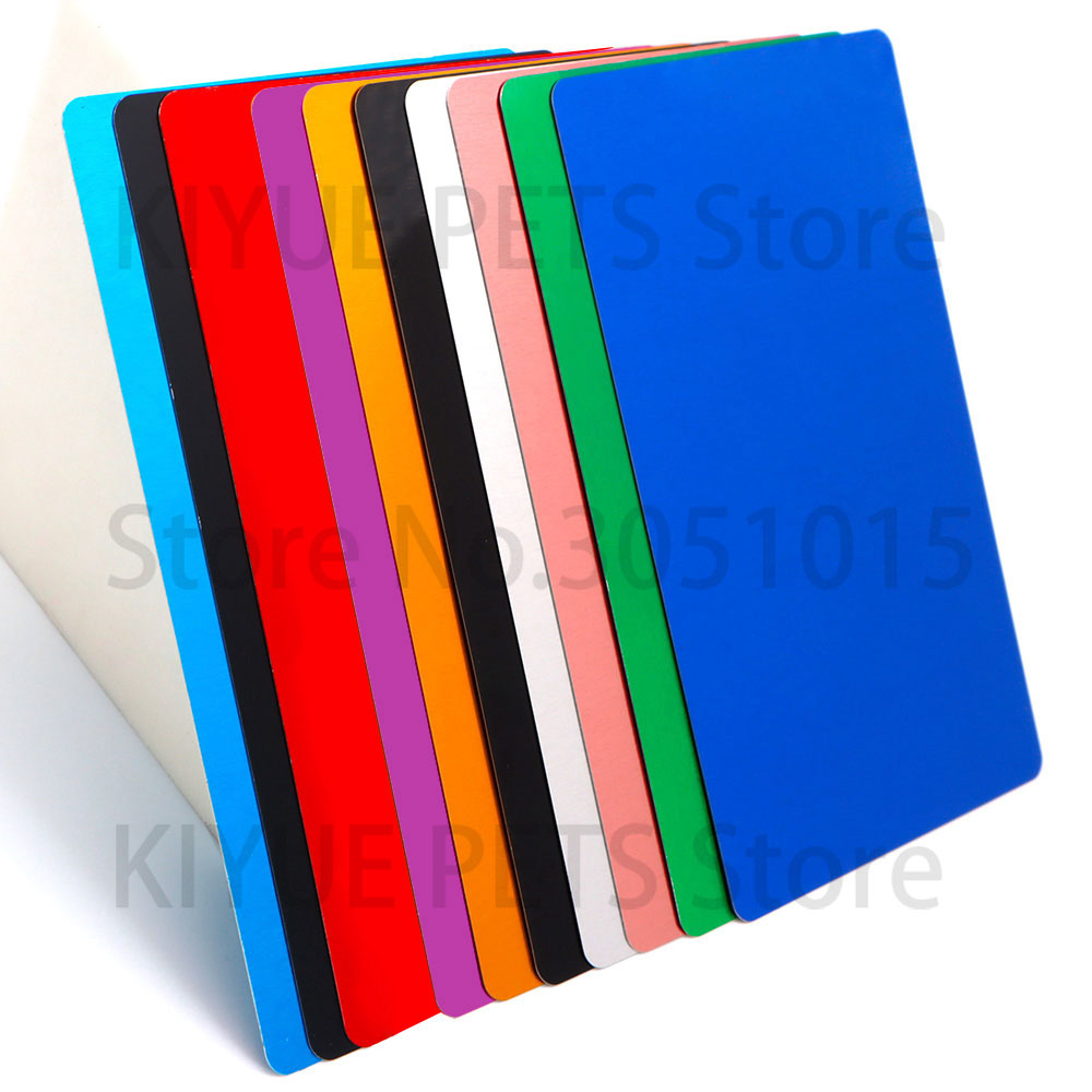 Home Office Logo - 100PCS Portable Metal Business Card Aluminum