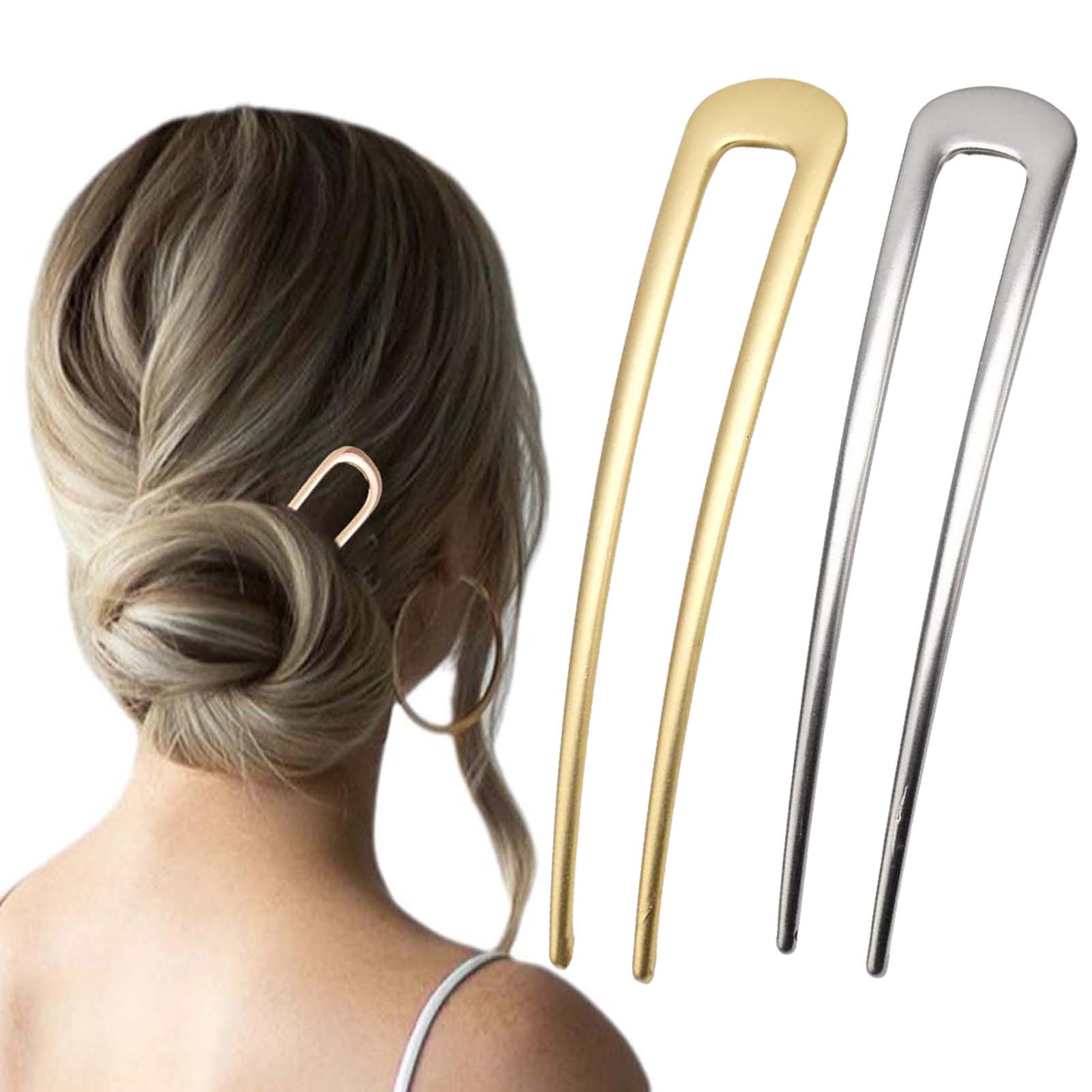 French U Shaped Hair Pins Vint - Home Office Or 评论和价格