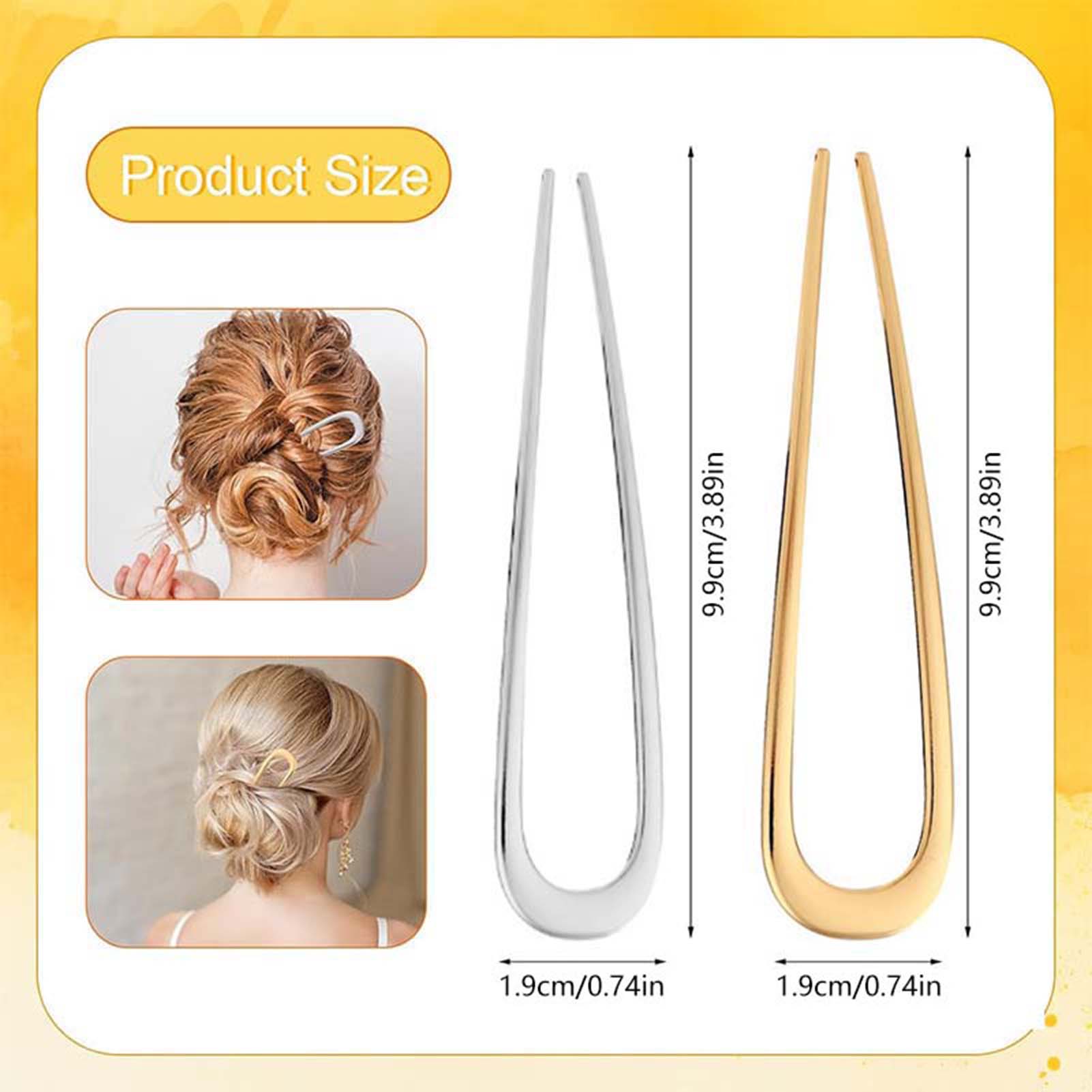 French U Shaped Hair Pins Vint - Home Office Or 评论和价格