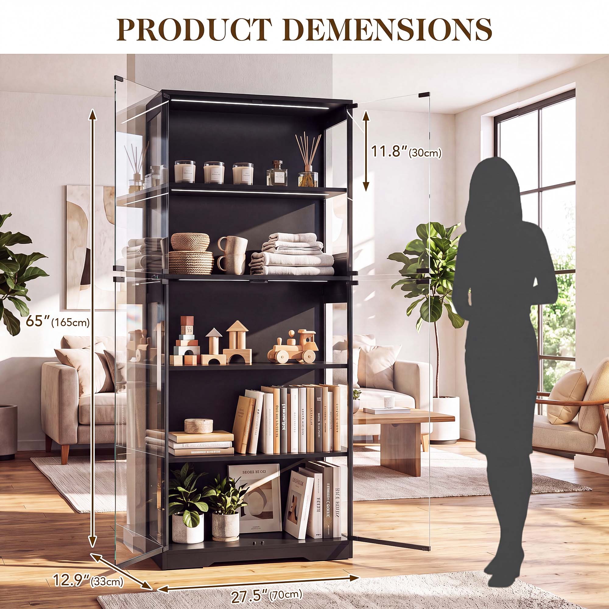 TCGBKAF 5‑Tier Display Cabinet - Home Office Or 评论和价格