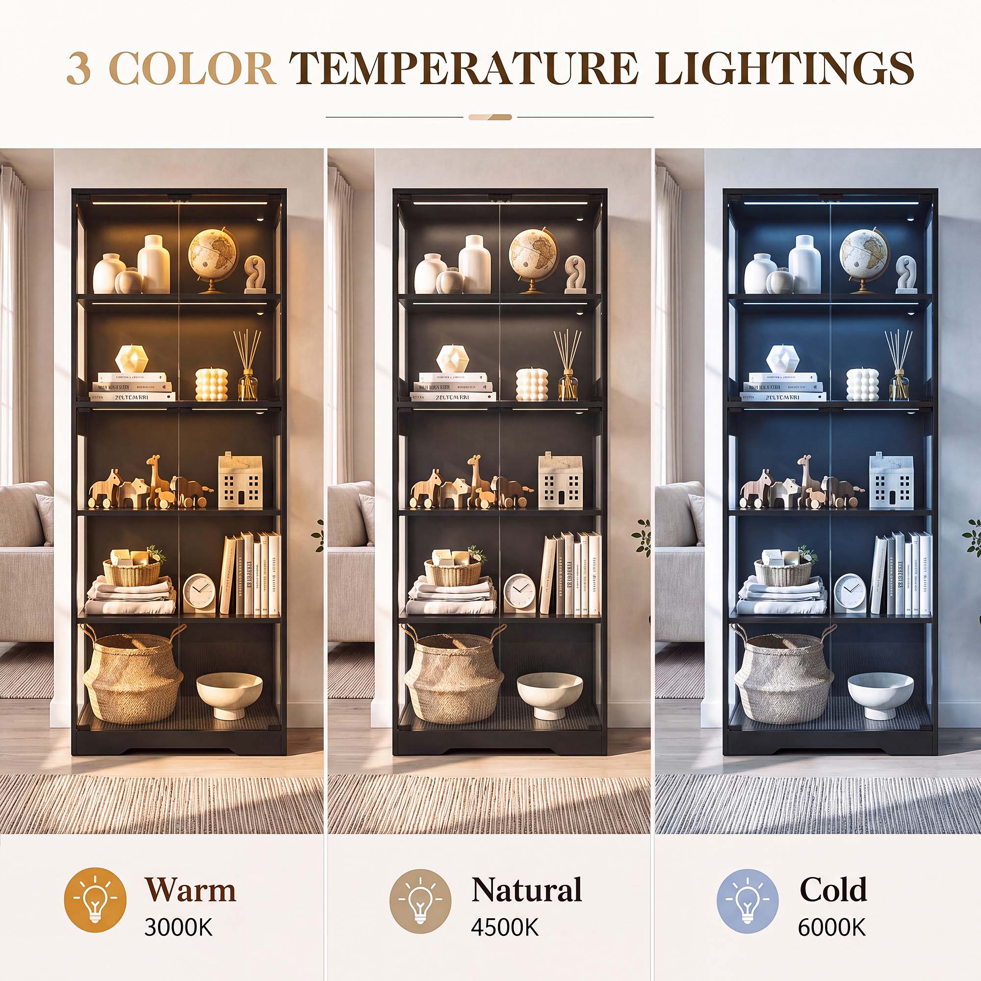 TCGBKAF 5‑Tier Display Cabinet - Home Office Or 评论和价格