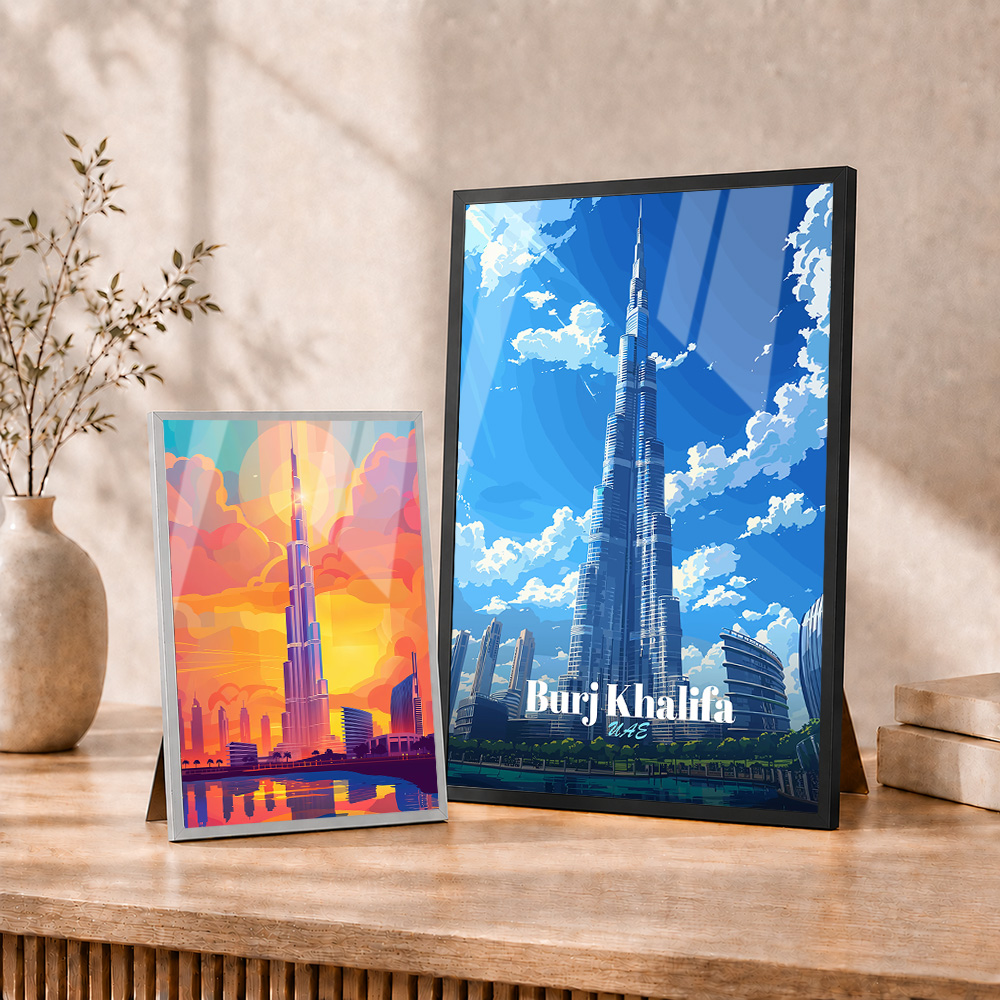 Dubai ／ UAE Framed Metal Print - Home Office Dubai 评论和价格