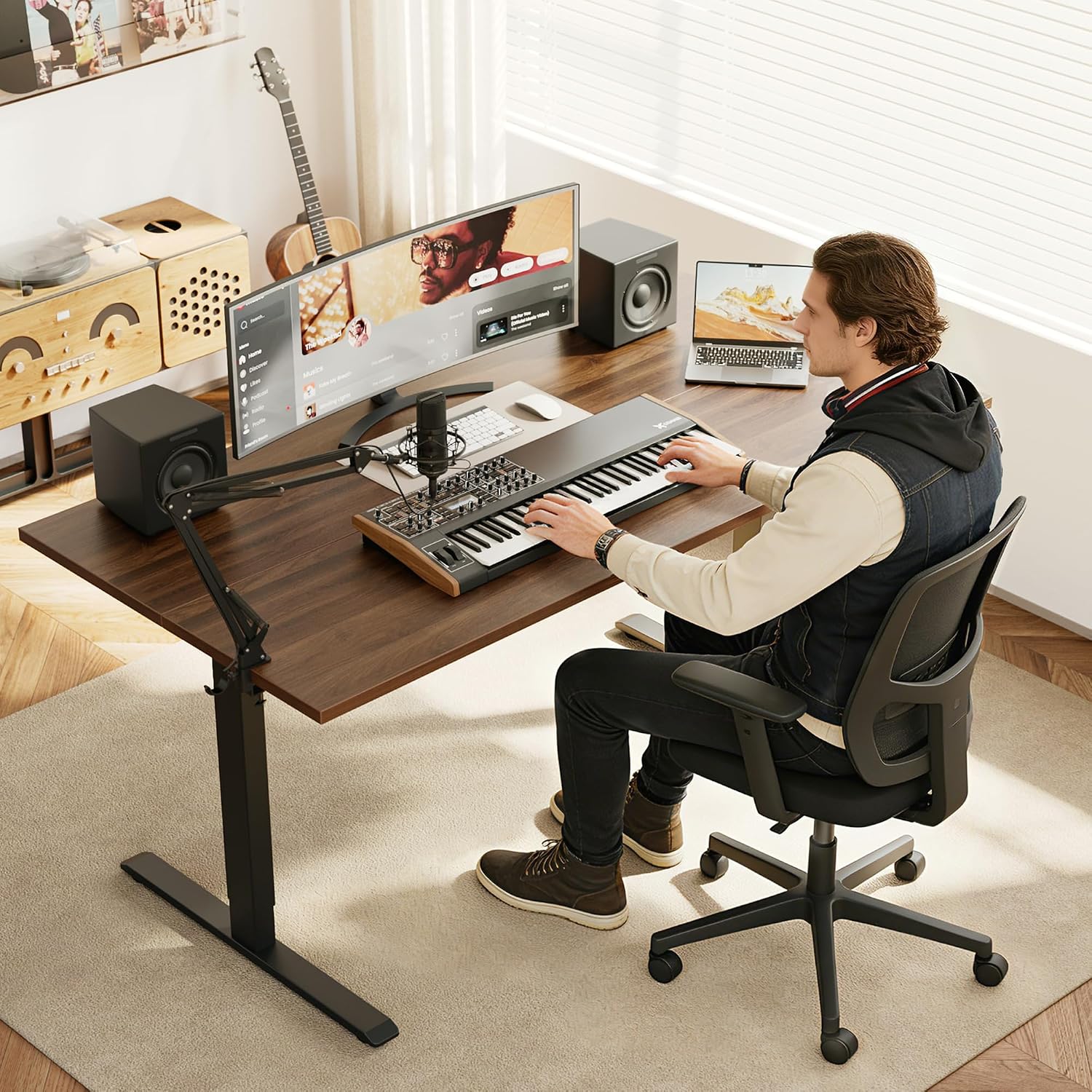 Electric Standing Desk, 55 x 2 - Home Office Work Table 评论和价格