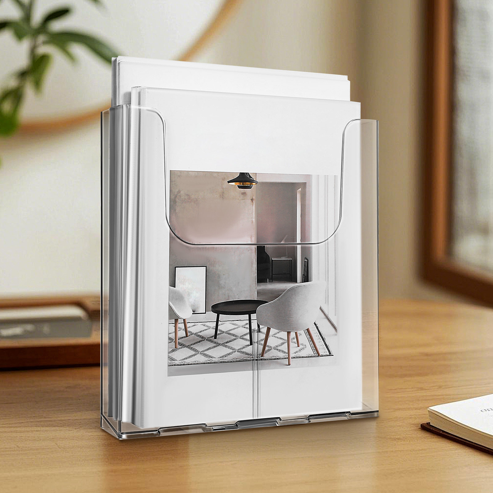 4Pcs Acrylic Brochure Wall Mou - Document Holder Stand 评论和价格