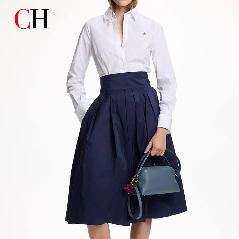 CH Women Elegant White Lapel S - Home Office Logo 评论和价格