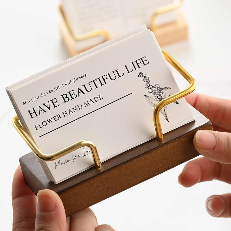 Wooden Business Card Holder Me - Document Holder Stand 评论和价格