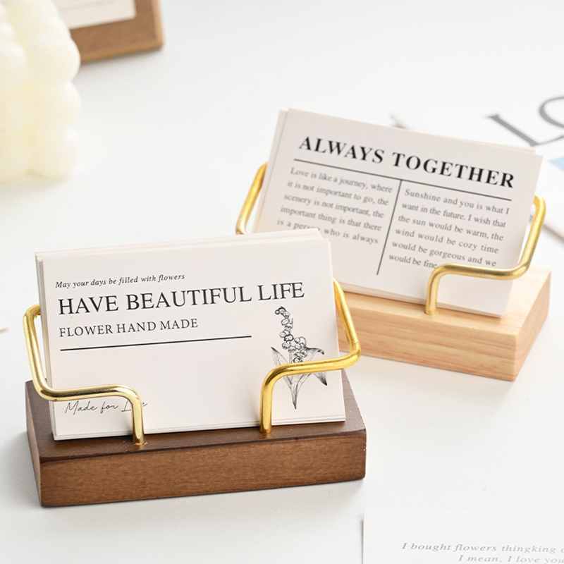 Wooden Business Card Holder Me - Document Holder Stand 评论和价格