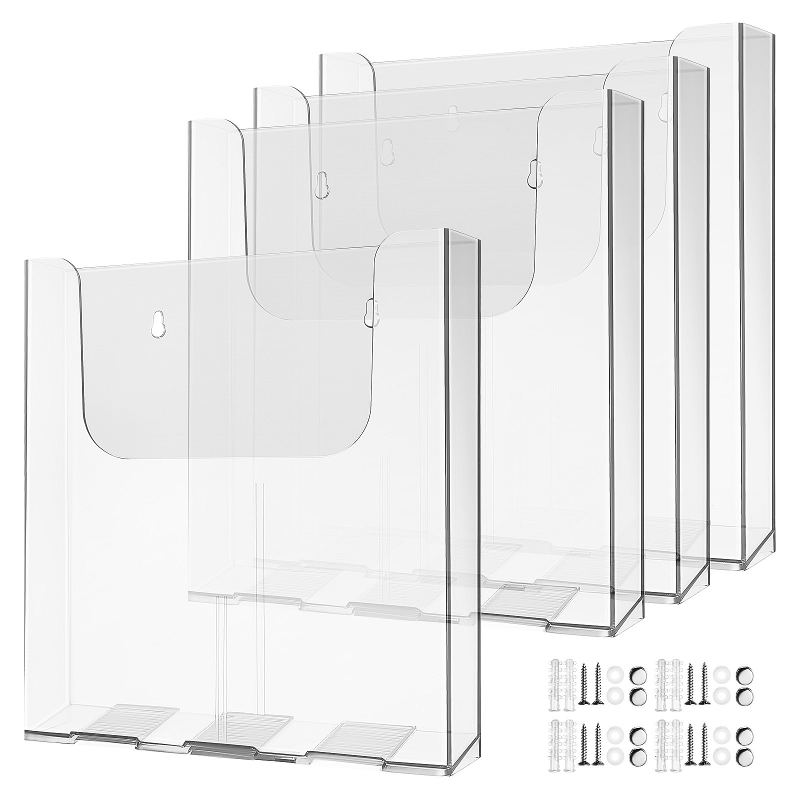 4Pcs Acrylic Wall Brochure Hol - Document Holder Stand 评论和价格