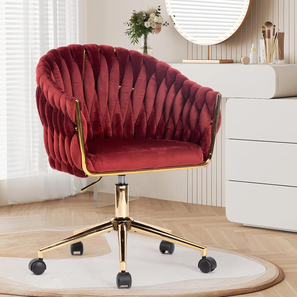 Velvet Office Chair, Vanity Ch - Home Office Or 评论和价格