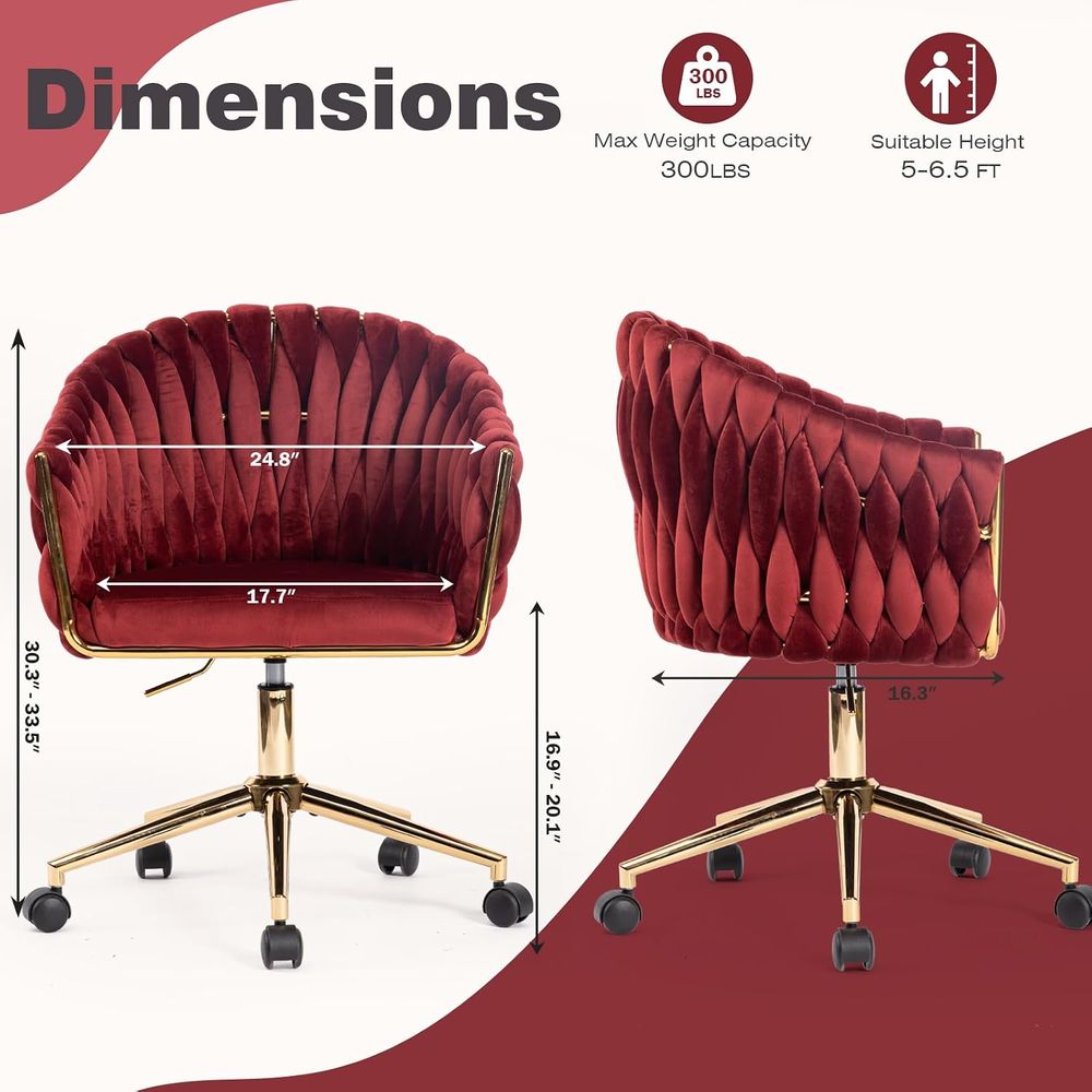 Velvet Office Chair, Vanity Ch - Home Office Or 评论和价格