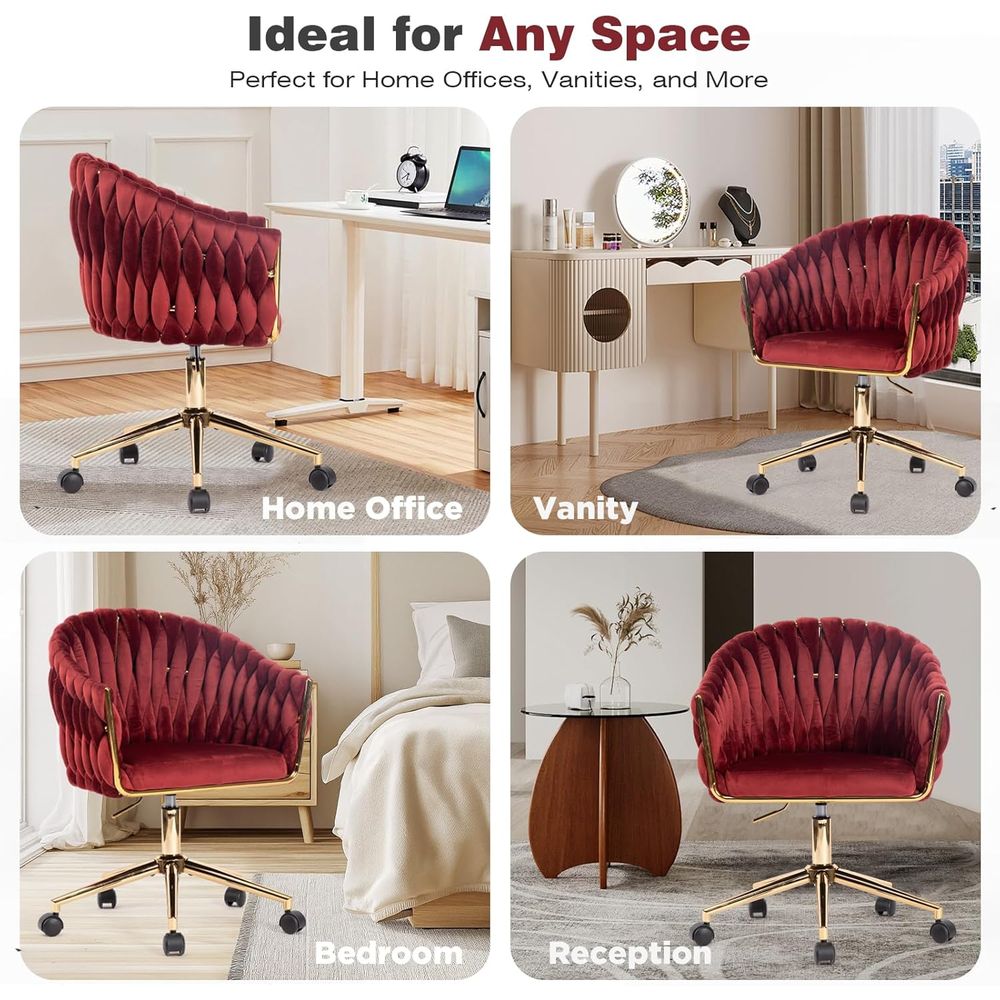 Velvet Office Chair, Vanity Ch - Home Office Or 评论和价格