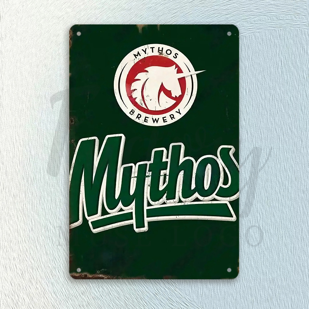 Mythos Brewery Vintage Metal T - Home Office Logo 评论和价格