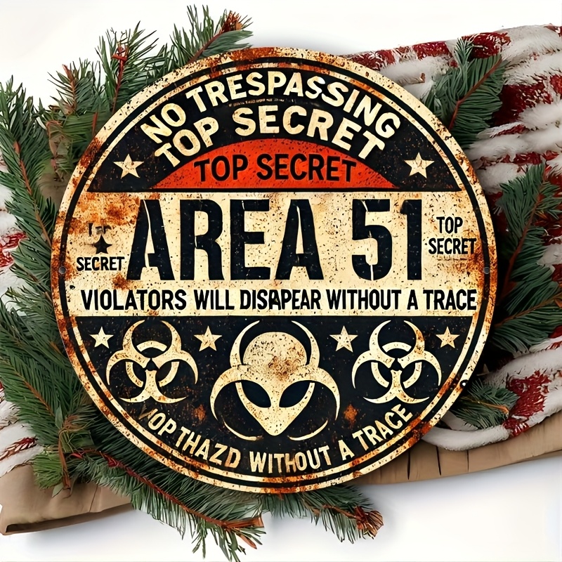 Vintage Area 51 Metal Wall Sig - Home Office Logo 评论和价格