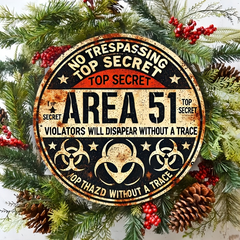 Vintage Area 51 Metal Wall Sig - Home Office Logo 评论和价格