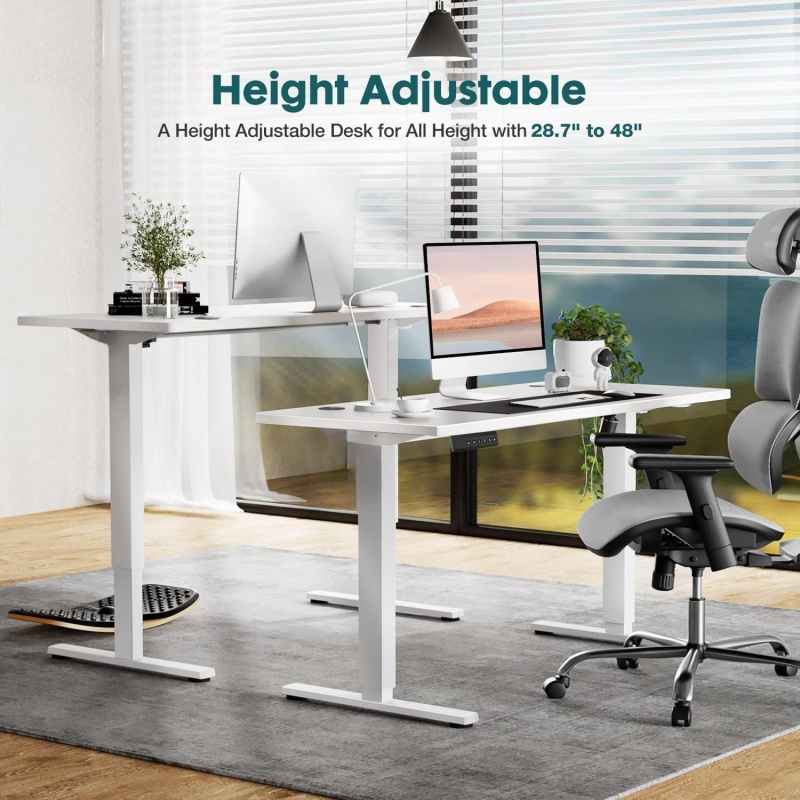 Electric Adjustable Height Com - Home Office Work Table 评论和价格