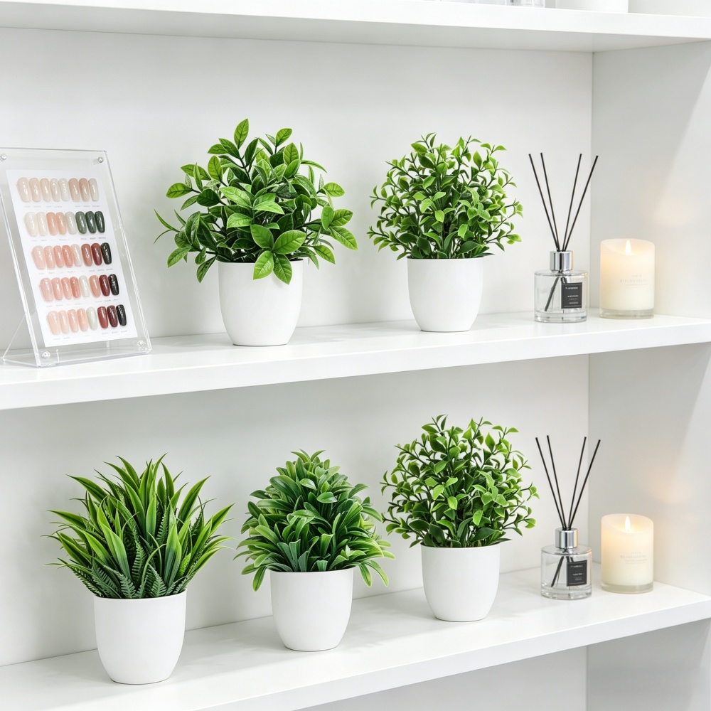 4pcs/set Mini Artificial Plant - Home Office Layout 评论和价格