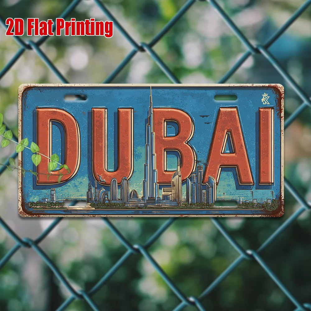 2D Flat Dubai UAE Skyline Vint - Home Office Dubai 评论和价格