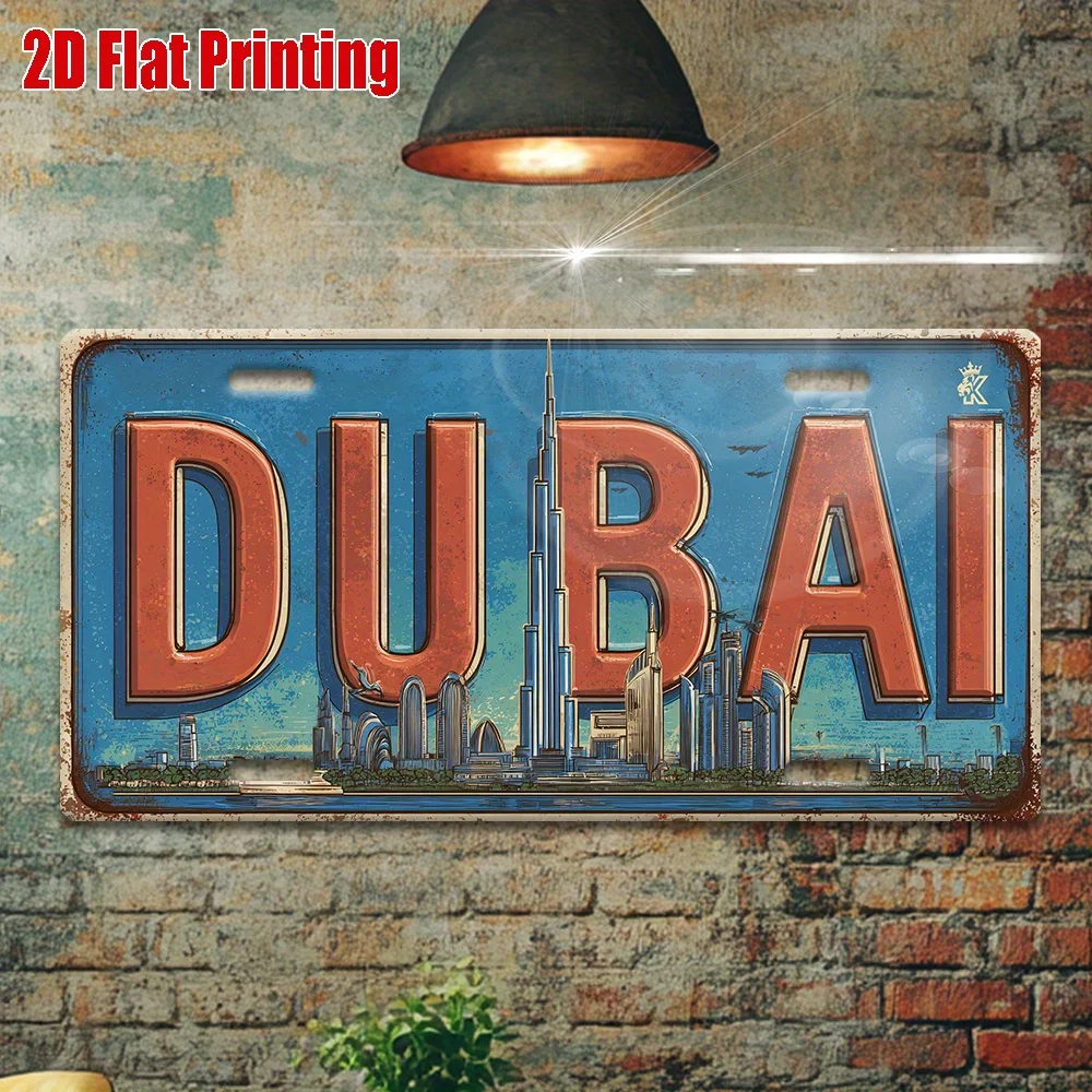 2D Flat Dubai UAE Skyline Vint - Home Office Dubai 评论和价格