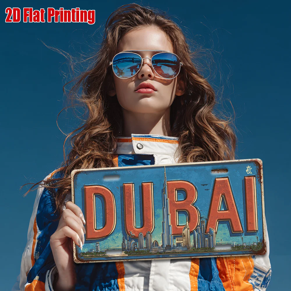 2D Flat Dubai UAE Skyline Vint - Home Office Dubai 评论和价格
